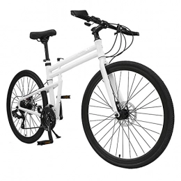 paritariny Bike paritariny Complete Cruiser Bikes, Folding Road Bike Ultra-Light Aluminum Alloy Flat-Handle Variable Speed Adult Male And Female Student Racing (Color : White, Size : 24)