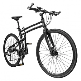 paritariny Bike paritariny Complete Cruiser Bikes, Folding Road Bike Ultra-Light Aluminum Alloy Flat-Handle Variable Speed Adult Male And Female Student Racing (Color : Zwart, Size : 24)