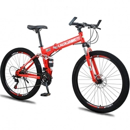 PBTRM Folding Bike PBTRM 30 Speed Folding Mountain Bike 26 Inch MTB Bike, Front And Rear Double Shock Absorbers, Double Disc Brakes, Fast Folding, Mountain Bicycle for Men And Women