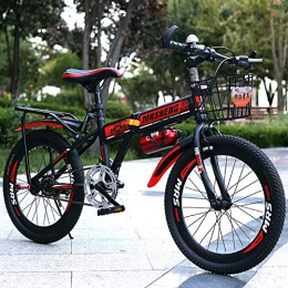 PengYuCheng Folding Bike PengYuCheng Full suspension children's mountain folding bicycle speed bicycle 18 inch men's mountain bike disc brake city bicycle, fully adjustable front and rear suspension, off-road bicycle q1