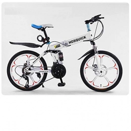 PengYuCheng Bike PengYuCheng Full suspension mountain folding bicycle 27-speed bicycle 26-inch men's mountain bike disc brake city bicycle, fully adjustable front and rear suspension, cross-country bicycle q3