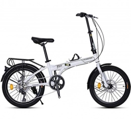 PFSYR Folding Bike PFSYR Folding Bicycle Mountain Bike, Men Women 7-speed Variable Speed Double Disc Brake Off-road Bike Tour Travel Bike, 20Inches Student Adult Bicycle, Ultra Light Portable Quickly Folding Easy Store