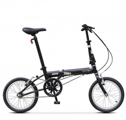PFSYR Folding Bike PFSYR Men Bicycle Women Bicycle, Portable Folding Bike, Adult Student Light Portable Small Mountain Bike, 16 Inches Single Speed City Sport Commute Bicycle (Color : Black, Size : 16Inch)