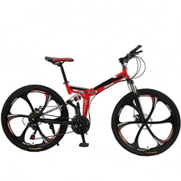 PHY Folding Bike PHY Overdrive hard tail mountain bike folding bicycle 26"wheel 21 / 24 speed red bicycle, 21 speed