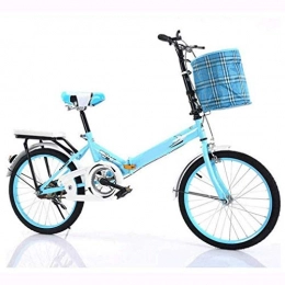 Ping Collection Bike PING Folding Bike, 20 Inch Portable Bicycle Women Light Work Adult Ultra Light Folding Bikes for Adult Child Student Male Ladies Lightweight Shopper Bike