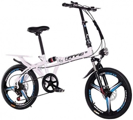 Pkfinrd Bike Pkfinrd 16 Inch 20 Inch Folding Speed Mountain Bike - Adult Car Student Folding Car Men And Women Folding Speed Bicycle Damping Bicycle, Black, 20inches (Color : White, Size : 16inches)