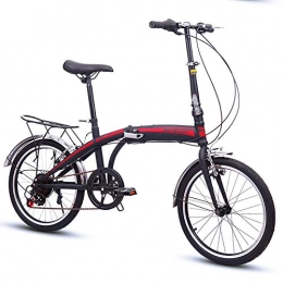 PLLXY Folding Bike PLLXY 20in Suspension Folding Bike, Compact Bicycle Urban Commuter, 7 Speed Foldable Bike Lightweight For Men Women B 20in