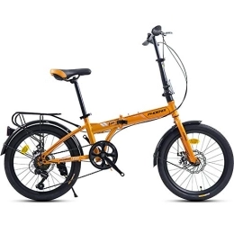 PLLXY Bike PLLXY Folding Bike 20 In Carbon Fiber, Mini Compact Foldable City Bike, Ultra Light Adult Foldable Bike 7 Speed C 20in