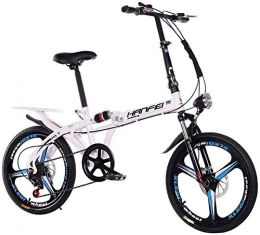 PLYY Bike PLYY 16 Inch 20 Inch Folding Speed Mountain Bike - Adult Car Student Folding Car Men And Women Folding Speed Bicycle Damping Bicycle (Color : White, Size : 16inches)
