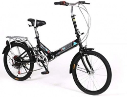 PLYY Bike PLYY 20-inch Folding Bike 6-speed Cycling Commuter Foldable Bicycle Women's Adult Student Car Bike Lightweight Aluminum Frame Shock Absorption-D 110x160cm(43x63inch)