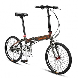 XIAXIAa Folding Bike Portable Bicycles, Folding Bicycles, 20-inch Wheels, Built-in 5-Speed Transmission, Used for Commuting Work, Outings, Suitable for Students, Adults / A / As Shown