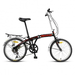 Portable Folding Bike,Double Disc Brake,High Carbon Steel Frame,Compact Folding Bicycle Great for City Riding and Commuting for Student Men and Women,20-Inch Wheel