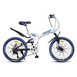 Bikettbd Folding Bike Portable Folding Bike, High Carbon Steel Frame, 22-Inch Wheel, Double Disc Brake, Compact Folding Bicycle Great for City Riding and Commuting for Student Men and Women