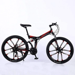 BaiHogi Folding Bike Professional Racing Bike, 24 * 26 Inch Foldable Outroad Bikes, Foldable Mini Bike, City Adult Mountain Bikes, 21 * 24 * 27 Speed Men Women Folding Bike, Urban Commuter