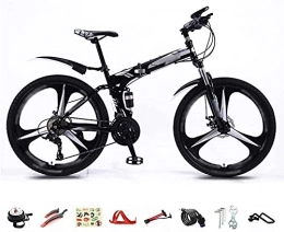 BaiHogi Folding Bike Professional Racing Bike, Foldable Bicycle 26-Inch 27-Speed Folding Mountain Bike Unisex Lightweight Commuter Bike Mountain Bike Full Suspension Double Disc Brake Bicycle-A, C ( Color : C , Size : - )
