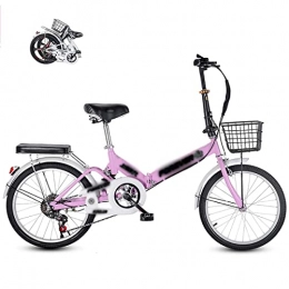 BaiHogi Bike Professional Racing Bike, Folding Bike, Adult Foldable Bicycle, 16 * 20inch Folding Outdoor Bicycle, for Adults, Women, Men, Mini Folding Bike with V Brake (Color : 6, Size : 20in)