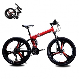BaiHogi Folding Bike Professional Racing Bike, Folding Bike, Adult Foldable Mountain Bikes, Men Women Folding MTB Bike, for 24 * 26 Inch 21 * 24 * 27 Speed Outdoor Bicycle (Color : B, Size : 26in21Speed)