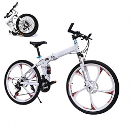 BaiHogi Folding Bike Professional Racing Bike, Folding Outroad Bicycles, Adult MTB Foldable Bicycle, Folding Mountain Bike, Folding Mountain Bike, 21 * 24 * 27 * 30-Speed, 24 * 26-inch Wheels Outdoor Bicycle