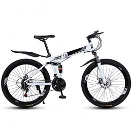 BaiHogi Bike Professional Racing Bike, Light Weigh Portable Folding Bike, 26 Inch 30-Knife Spoke Wheel with Shock Absorber City Bike Road Bicycle Adult Men Women Mountain Bike (Color : White, Size : 24 Speed)