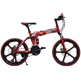 QCLU Bike QCLU Mountain Bikes, Folding Bikes, 20 Inch Off- Road Bikes, Variable Speed Bikes, Folding Road Bikes for Young and Adults (Color : Gray)