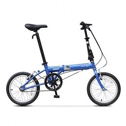 QEEN Bike QEEN Folding Bicycle Dahon Bike Yuki High Single Speed 16 Inch Urban Cycling Commuter Boys and Girls Adult Bike (Color : Blue)