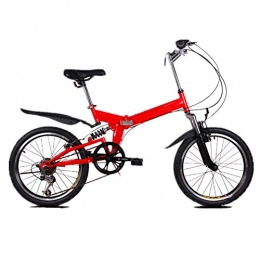 QETU Bike QETU Folding Bikes, 6 Variable Speed Portable Folding Bike Commuters, 20-inch Wheels, It Applies To Adult Men and Women Students Brisk Bicycle