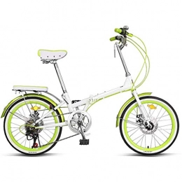 QinnLiuu Bike QinnLiuu Bicycle, Folding Bike, 20-Inch, 7-Speed, Shock Absorption And Variable Speed, Female Ultralight Portable Adult Adult, Small Student Men's Bicycle