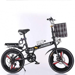 QIYINGYING Folding Bike QIYINGYING Folding Bicycle Adult Children Ultra Light Portable Speed Men And Women Students Bicycle Mini Small White Black Durable 20 Inches