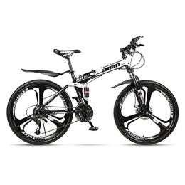 QJWM Folding Bike QJWM Foldable Mountain Bike 24 / 26 Inches, MTB Bicycle With 3 Cutter Wheel, Available In Four Colors, 3 Speeds 21 / 24 / 27 Optional