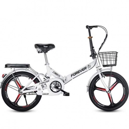 QMMCK Folding Bike QMMCK Folding Bicycle, 16 Inches, 20 Inches, Single Speed, Variable Speed, Spoke Wheel, One Wheel, Ultra Light, Portable, Suitable for Office Workers and Students (9, 16inch)