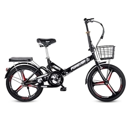 QUNINE  QUNINE 20In Folding Bicycle 7 Speed City Compact Bike Carbon Steel Frame Mini Mountain Bike for Adult Men And Women Teens (White)