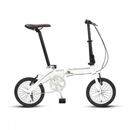 QuXiaoMo Folding Bike QuXiaoMo Folding Bicycle, 14-inch Ultra-light, Portable And Fast Folding Commuter Aluminum Pedal Bicycle For Men And Women Commute (Color : White)