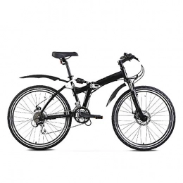 QuXiaoMo Folding Bike QuXiaoMo Folding Bicycle, Unisex Leisure Variable Speed Front And Rear Suspension Aluminum Alloy Bicycle, Disc Brake, 24-speed, 26-inch Wheels Commute