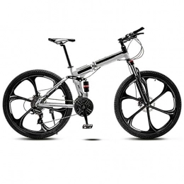 QuXiaoMo Folding Bike QuXiaoMo Mountain Bike, Male And Female Adult Off-road Student Variable Speed Dual Shock 30-speed 26-inch Folding High Carbon Steel Bicycle Commute