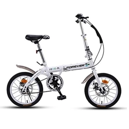 QWASZ Bike QWASZ Foldable Bicycle, Single Speed Small Portable Ultra Light Mechanical Disc Brake and Carbon Steel Folding Bike with Pedals Adult Student Children
