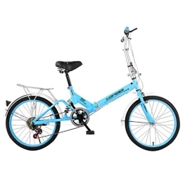 QWASZ Bike QWASZ Folding Bicycle Portable Lightweight Foldable Bike 20 Inch City Shock Absorber Bicycle for Adult Student Outdoors - Single Speed / Variable Speed
