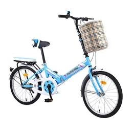 QWASZ Bike QWASZ Single Speed / Variable Speed Folding City Bike Lightweight Mini Alloy Bicycle Damping Dual Disc Brakes Bike For Students Office Workers