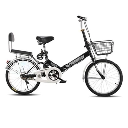 QWASZ Folding Bike QWASZ Variable Speed Folding Bicycle with Basket Lightweight Shock Absorber Foldable Bike for Student Men Women 20 Inch Folding Bicycle - 4 Color