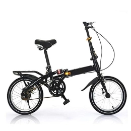 RBH Folding Bike RBH 20" Light Alloy Folding City Bicycle Mountain Bike 7 Speed Gear Transmission Lightweight Aluminum Frame Foldable - Suitable for Outdoor Cycling, Black