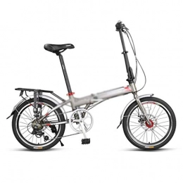 RGAHOT Folding Bicycle Speed Bicycle 20 Inch Bicycle Small Bicycle, High Carbon Steel Frame, 7-Speed Transmission System, The Gift LAMP-75037I8M9F