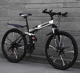 RICHLN Foldable Mountainbike 24/26 Inches,MTB Bicycle With Spoke Wheel,Lightweight Mountain Bikes Bicycles Black 24",21 Speed