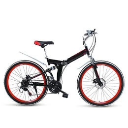 RYP  Road Bikes Mountain Bike Adult Folding Bicycle Road Men's MTB Bikes 24 Speed 26 Inch Wheels For Womens Off-road Bike (Color : Red, Size : 26in)