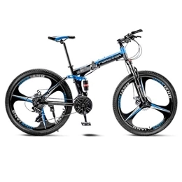 RYP Bike Road Bikes Mountain Bike Folding Road Bicycle Men's MTB 21 Speed Bikes Wheels For Adult Womens Off-road Bike (Color : Blue, Size : 24in)