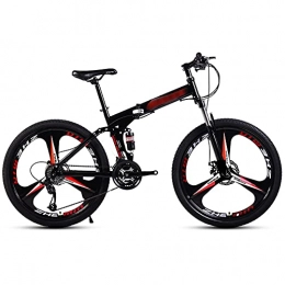 ROYWY Folding Bike ROYWY Folding Bike for Adults, 26" 21-Speed Mountain Bikes, Adult Fat Tire Mountain Trail Bike, Bicycle, High-carbon Steel Frame Dual Full Suspension Dual Disc Brake / 24inch