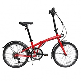 ROYWY Bike ROYWY Folding Bike for Adults, Adult Mountain Bike, High-carbon Steel Frame Dual Full Suspension Dual Disc Brake, Outdoor Bicycle for Daily Use Trip Long Journey / Red / 20inch