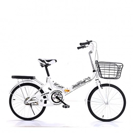 ROYWY Bike ROYWY Folding Bike for Adults, Adult Mountain Bike, High-carbon Steel Frame Dual Full Suspension Dual Disc Brake, Outdoor Bicycle for Daily Use Trip Long Journey / white