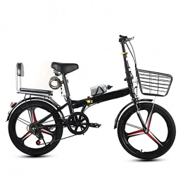 ROYWY Bike ROYWY Folding Bike for Adults, Lightweight Mountain Bikes Bicycles Strong Alloy Frame with Disc brake, 20 inches / Black / 20inch