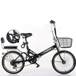 ROYWY Folding Bike ROYWY Folding Bike for Adults, Lightweight Mountain Bikes Bicycles Strong Alloy Frame with Disc brake, 20 inches suitable for 145-180cm / Black
