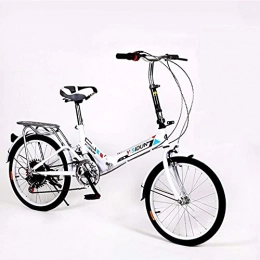 RTRD Folding Bike RTRD 20-inch Folding Bike, 6-Speed Cycling Commuter Foldable Bicycle, Women's Adult Student Car Bike, Lightweight Aluminum Frame Shock Absorption