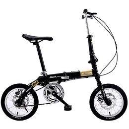 SBLIN Bike SBLIN 16" No Need To Install Foldable Bicycle Mini Lightweight Portable Commuter Bike Suitable For Commuting Use By Students And Office Workers (Color : Black)